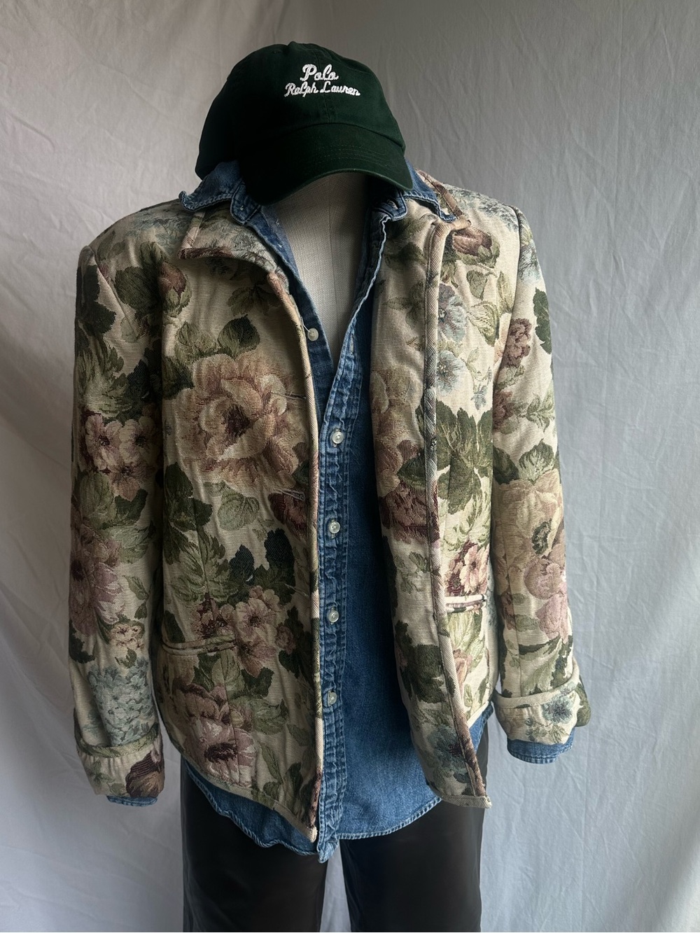 Vintage Napa Valley Tapestry Floral Barn Coat Petite L - Picture 3 of 15